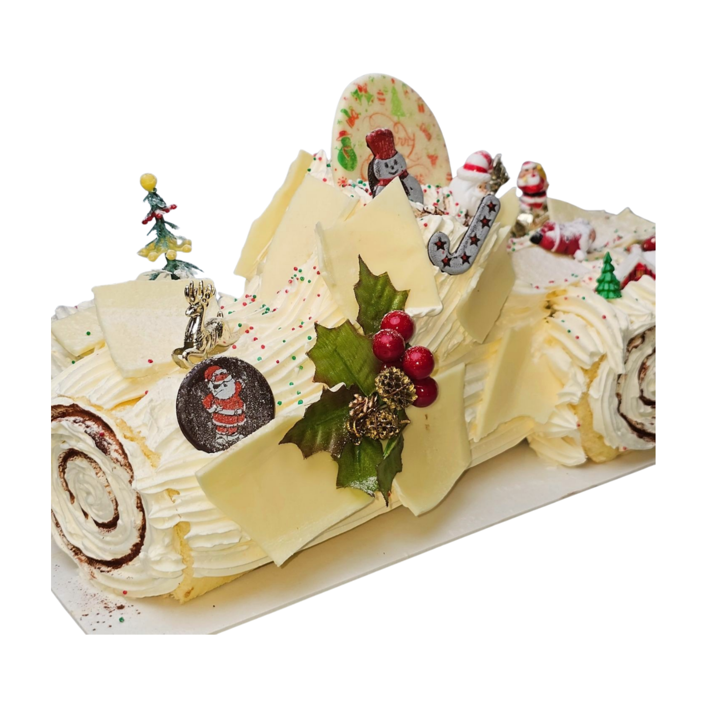 Vanilla & Bueno Christmas cake (Bûche de Noël)