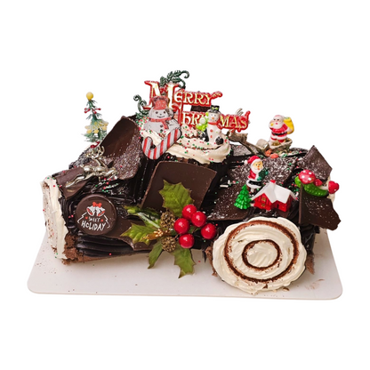 Chocolate Ganache & Praline Christmas cake (Bûche de Noël)